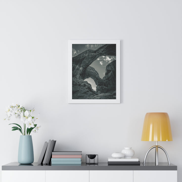 Natural Frames Part 4 in Black and White - Framed Print