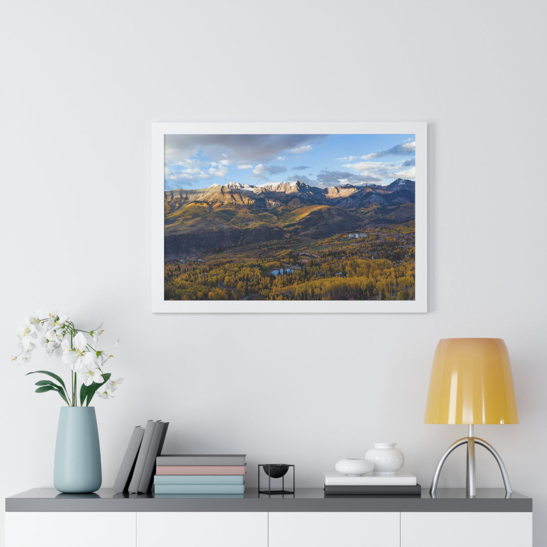 Glowing Mountainside - Framed Print