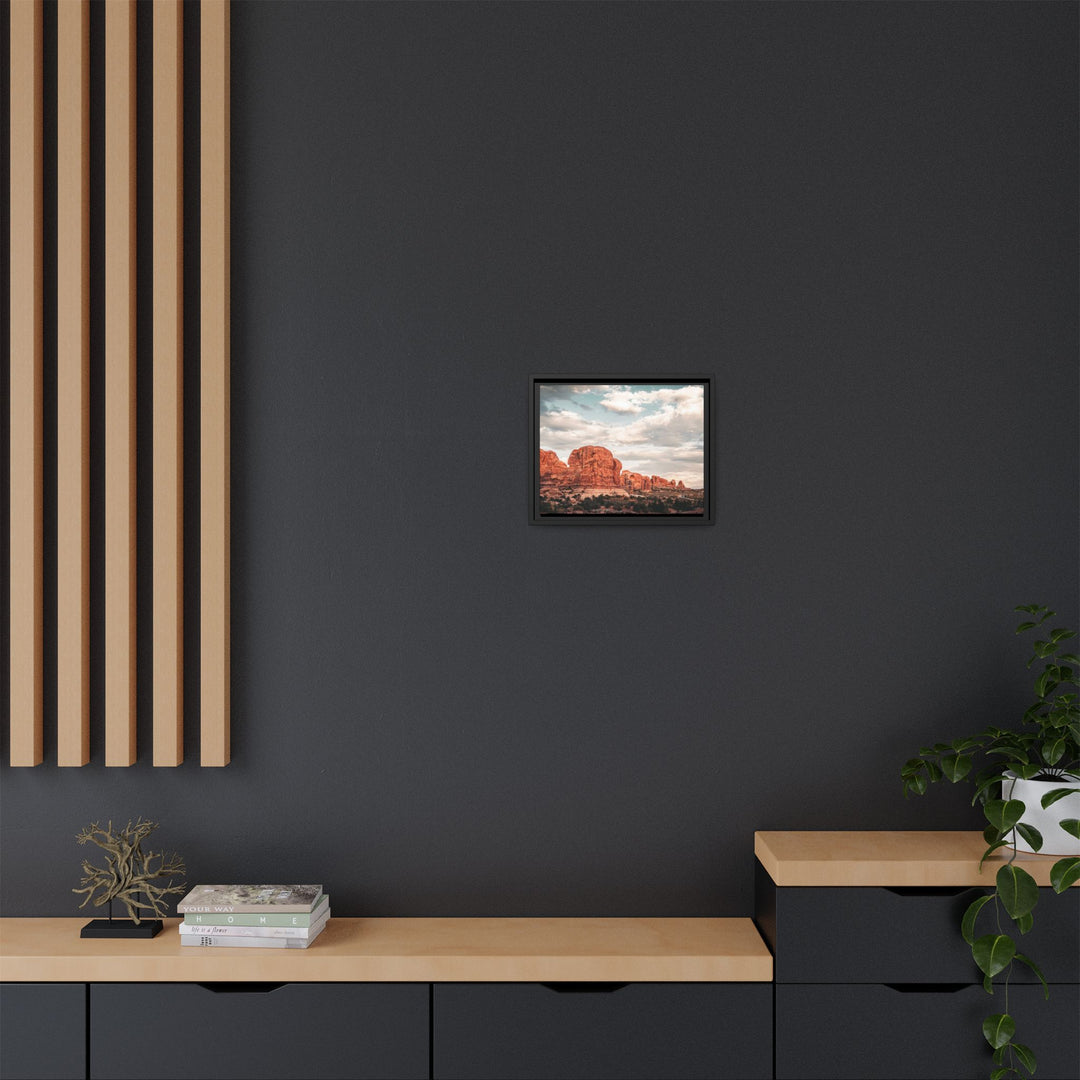 A Desert Sunset | Patience | Framed Matte Canvas Art Print | Elemental Escape Collection