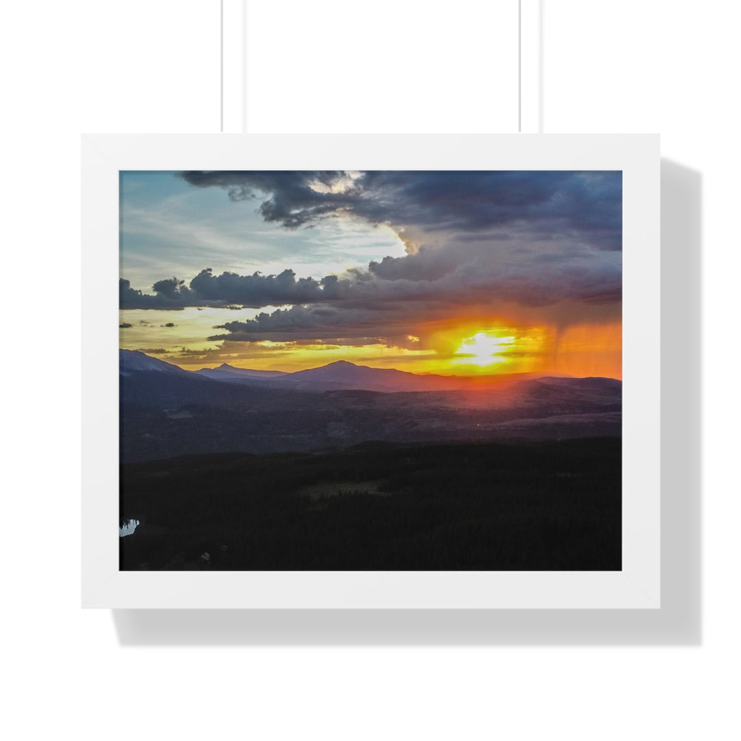 Rainy Sunset - Framed Print