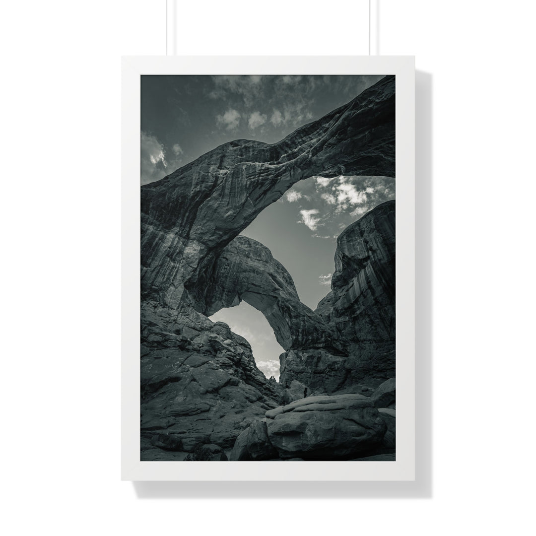 Natural Frames Part 4 in Black and White - Framed Print
