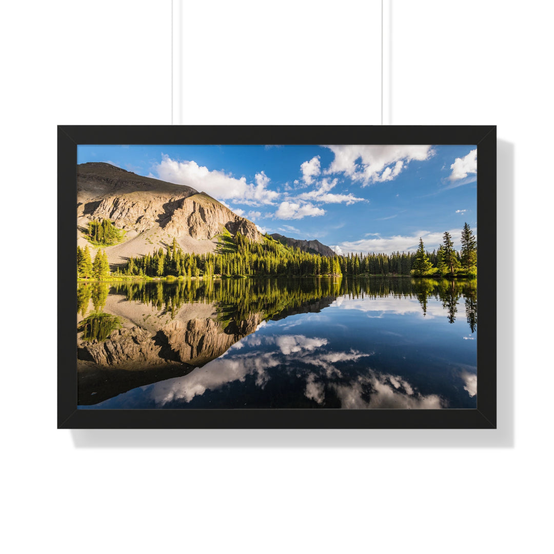 Mountain Scene Reflected - Framed Print