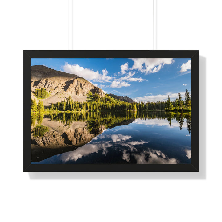 Mountain Scene Reflected - Framed Print