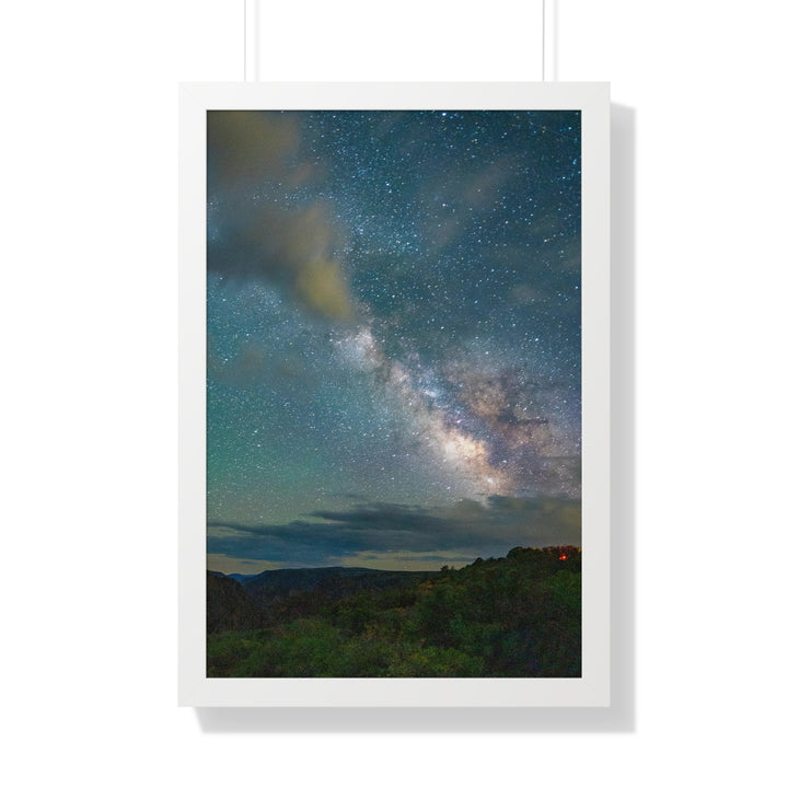 Milky Way Through the Clouds Part 1 - Framed Print