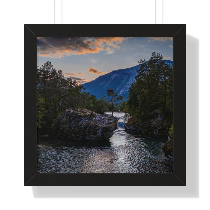 Whispering Waters at Dusk - Framed Print