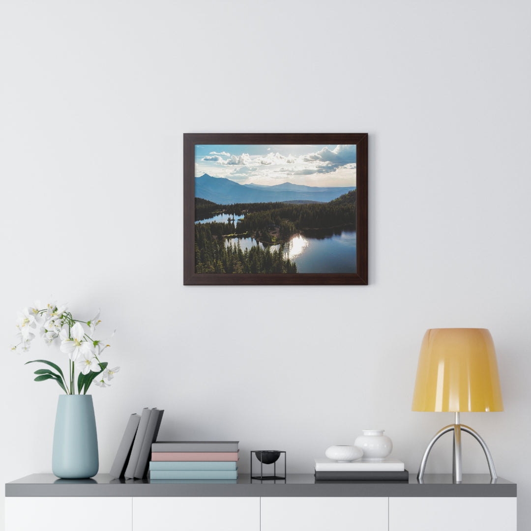 Cool Mountain Lakes - Framed Print