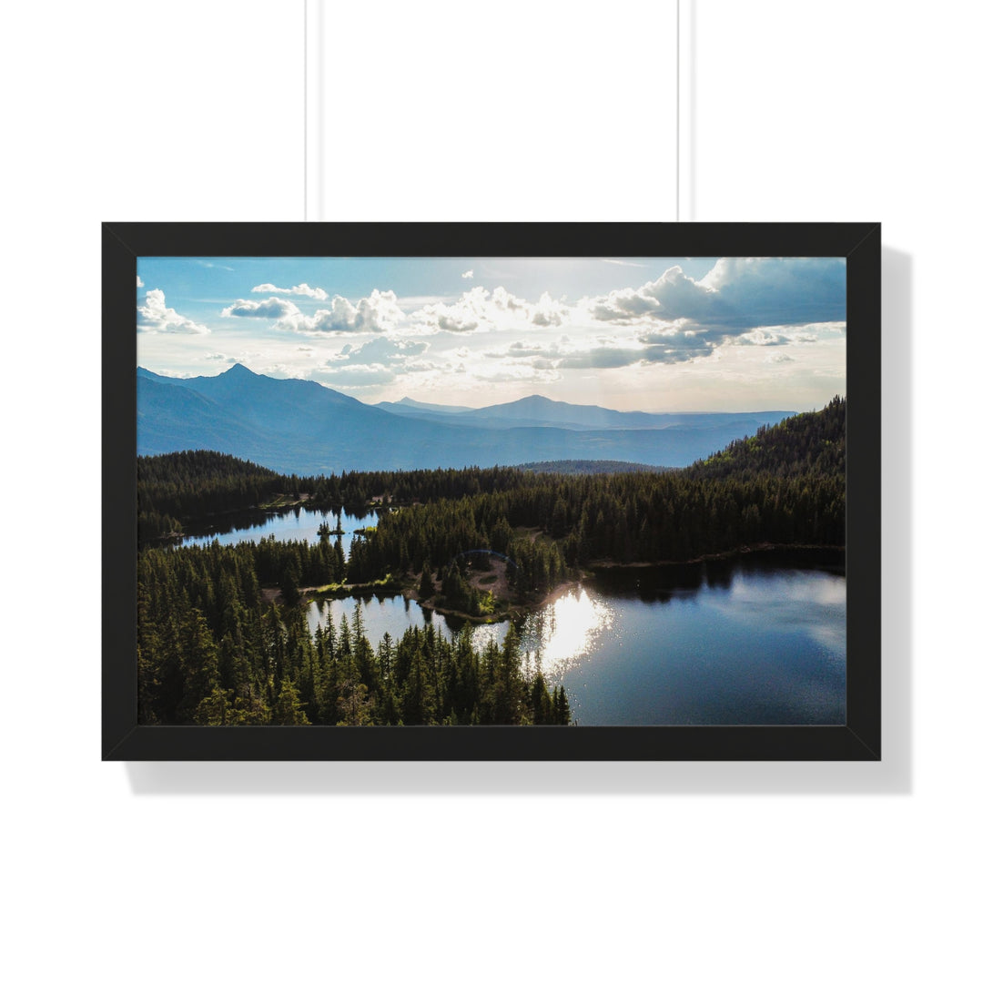 Cool Mountain Lakes - Framed Print