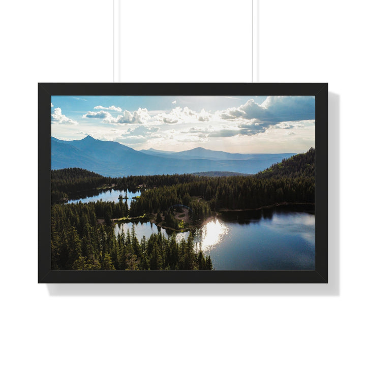 Cool Mountain Lakes - Framed Print