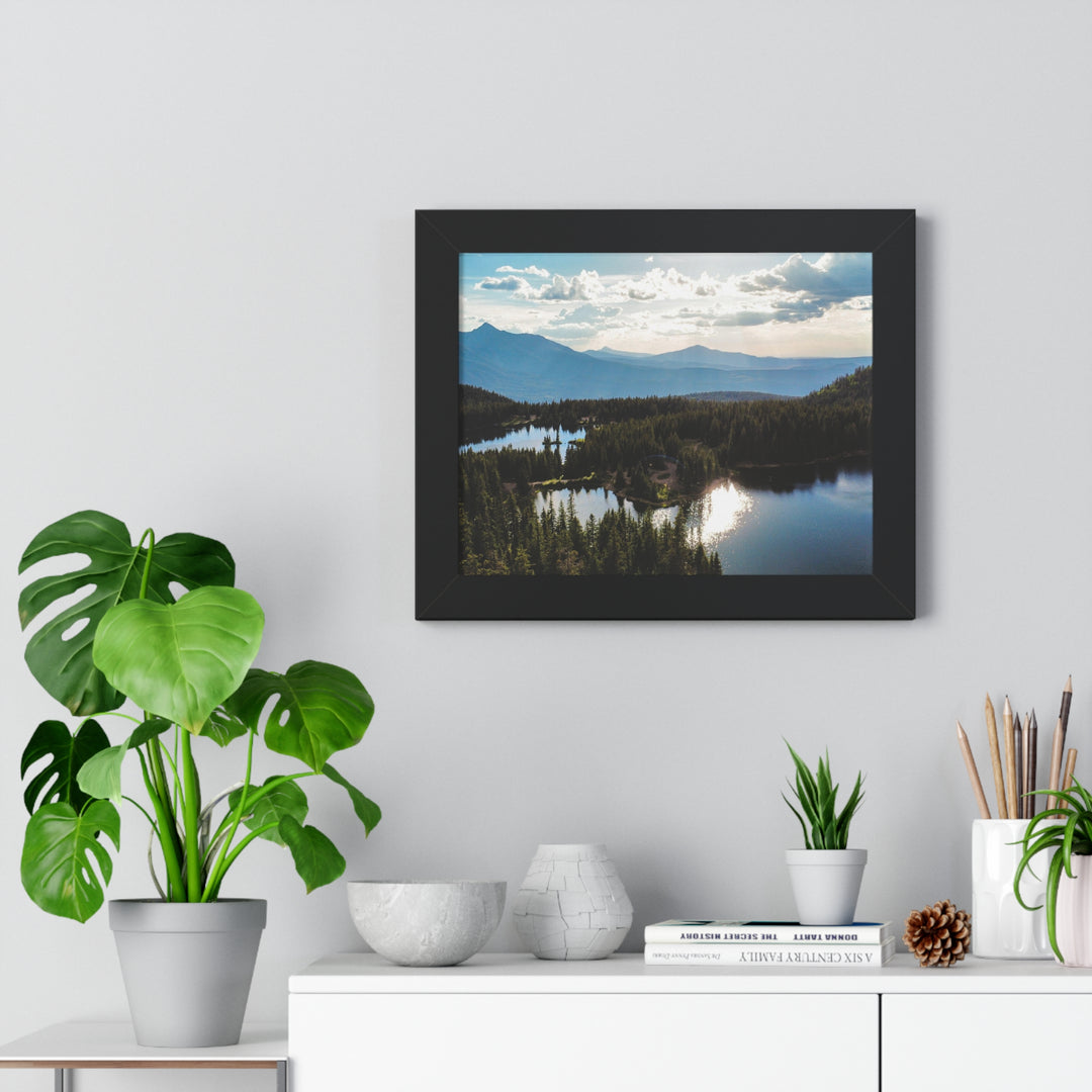 Cool Mountain Lakes - Framed Print