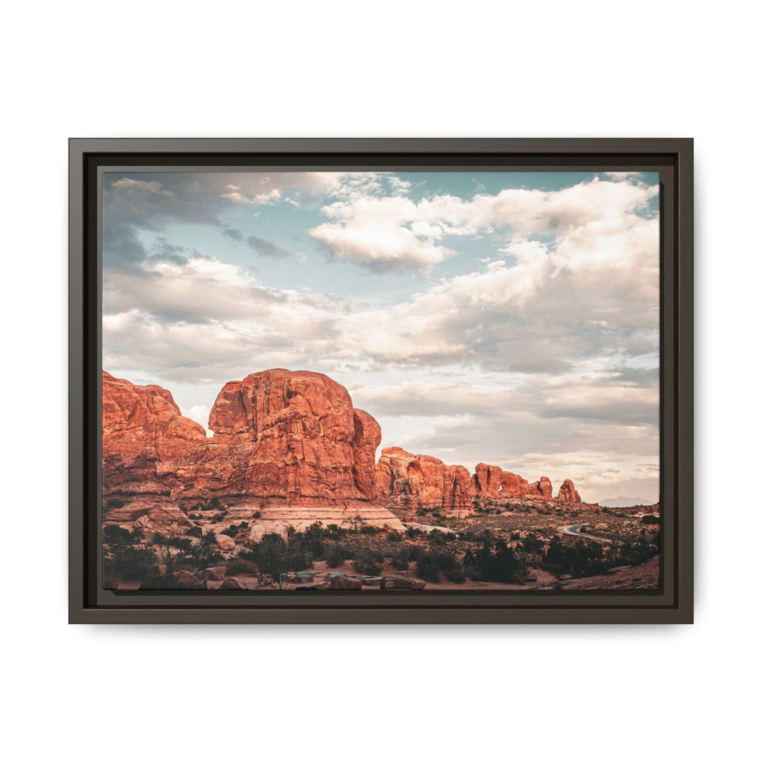 A Desert Sunset | Patience | Framed Matte Canvas Art Print | Elemental Escape Collection