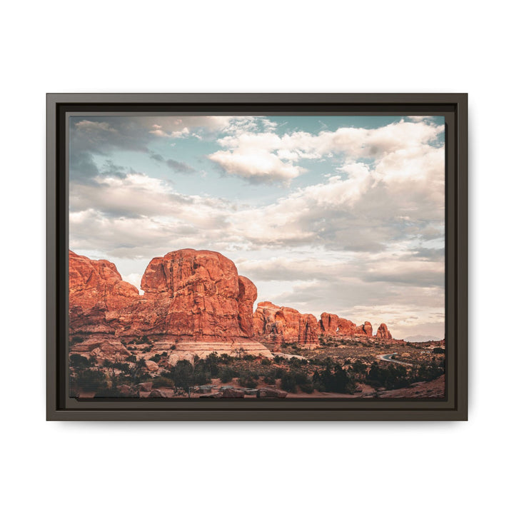 A Desert Sunset | Patience | Framed Matte Canvas Art Print | Elemental Escape Collection