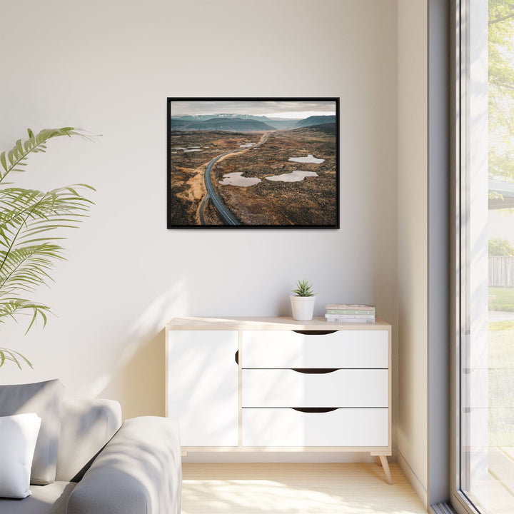 A Road Worth Traveling | Freedom | Framed Matte Canvas Art Print | Elemental Escape Collection