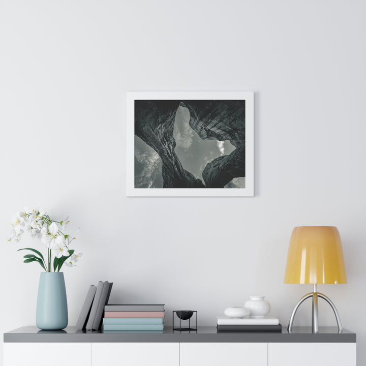 Natural Frames Part 3 in Black and White - Framed Print