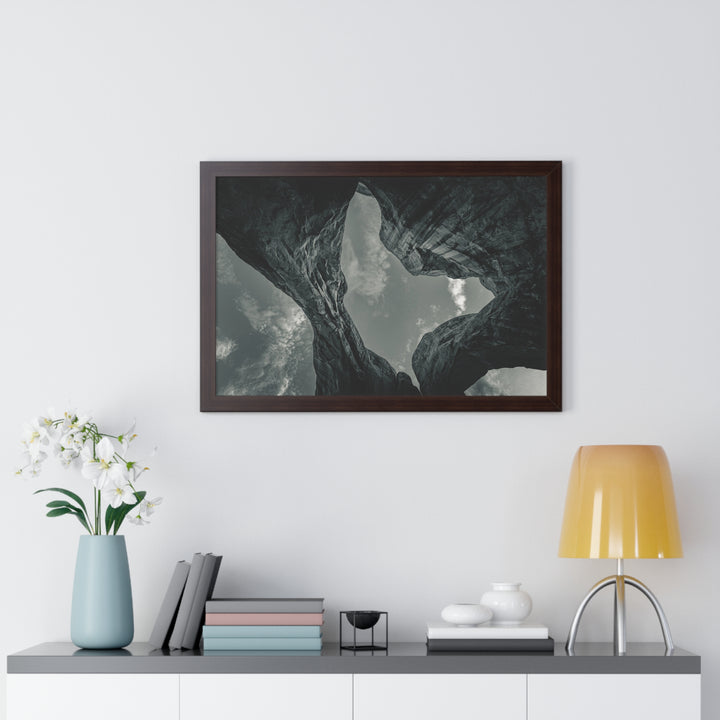 Natural Frames Part 3 in Black and White - Framed Print