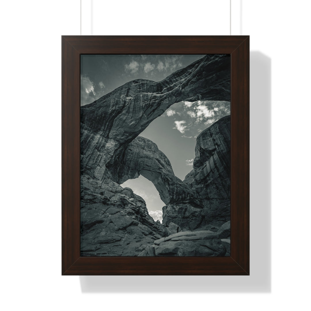 Natural Frames Part 4 in Black and White - Framed Print