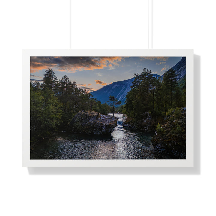 Whispering Waters at Dusk - Framed Print