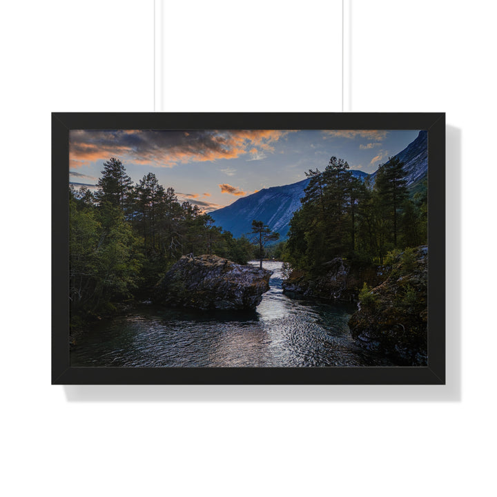 Whispering Waters at Dusk - Framed Print