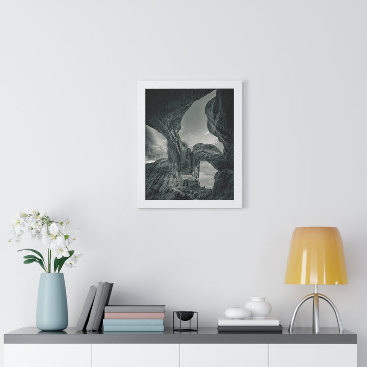 Natural Frames Part 1 in Black and White - Framed Print