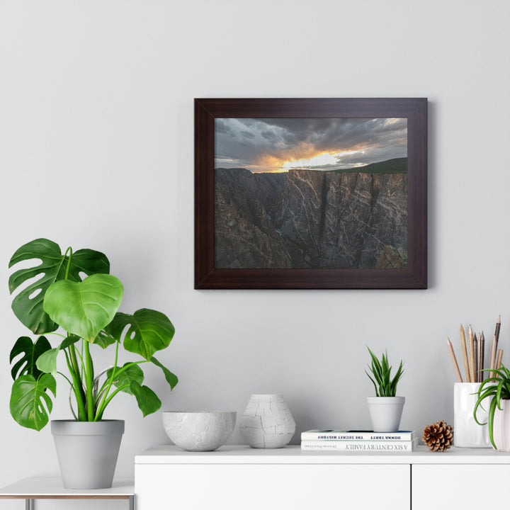 Painted Wall at Sunset Part 1 - Framed Print