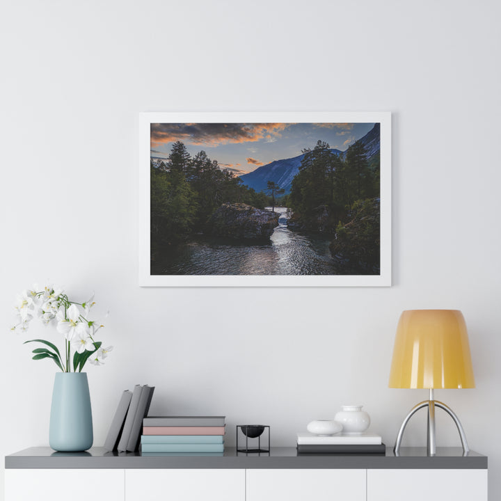 Whispering Waters at Dusk - Framed Print