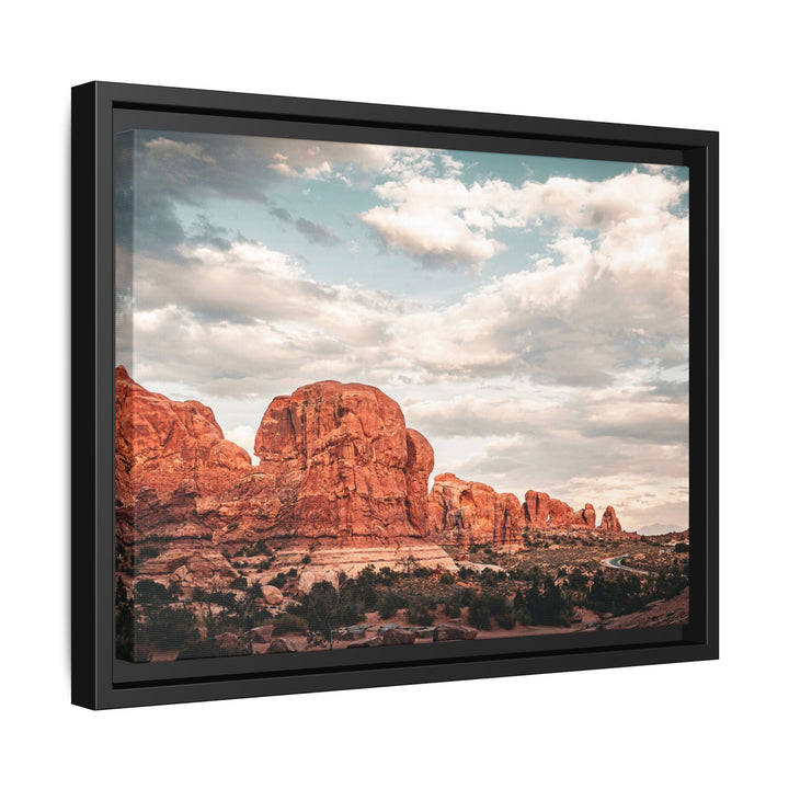 A Desert Sunset | Patience | Framed Matte Canvas Art Print | Elemental Escape Collection