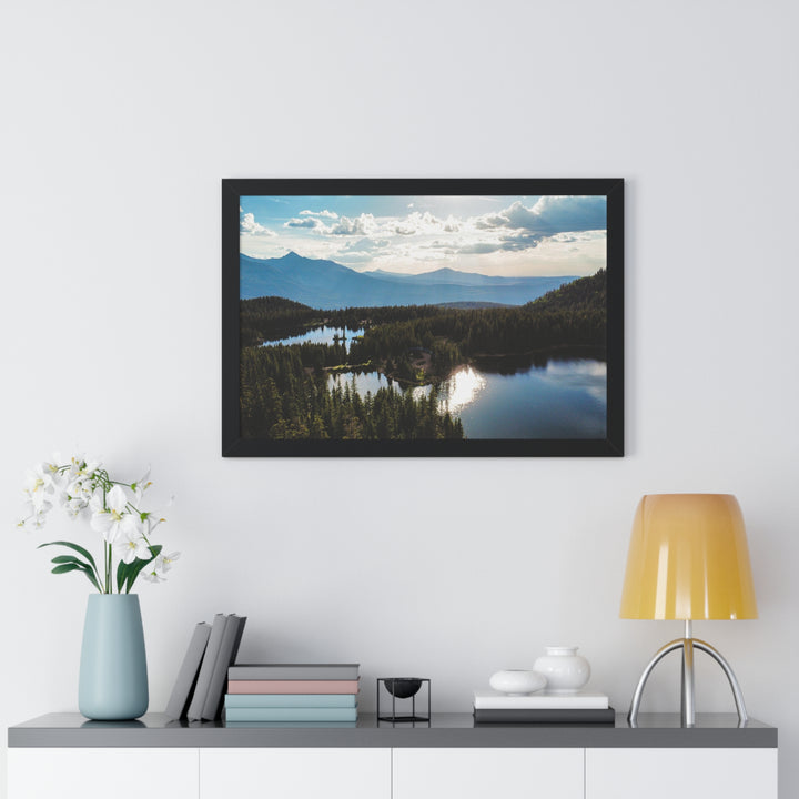 Cool Mountain Lakes - Framed Print