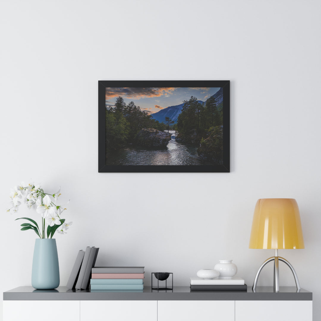 Whispering Waters at Dusk - Framed Print