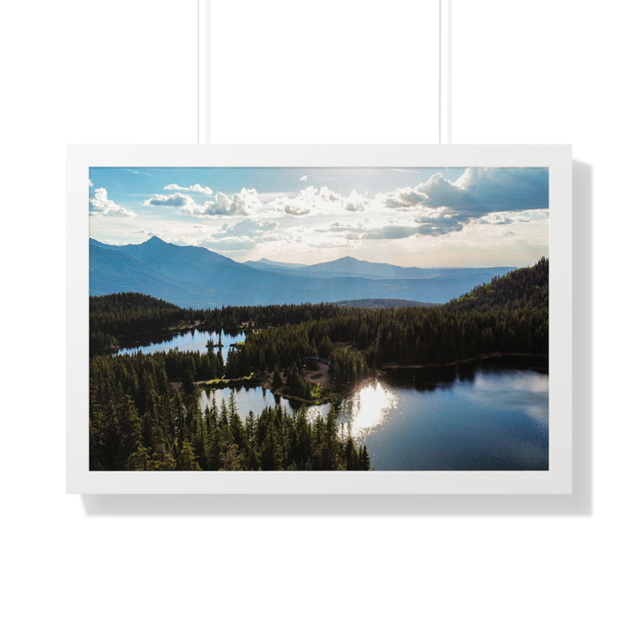Cool Mountain Lakes - Framed Print