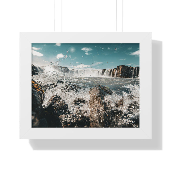 Goðafoss Splash - Framed Print