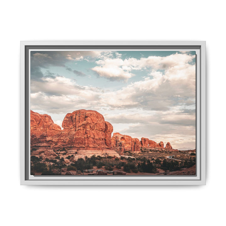 A Desert Sunset | Patience | Framed Matte Canvas Art Print | Elemental Escape Collection