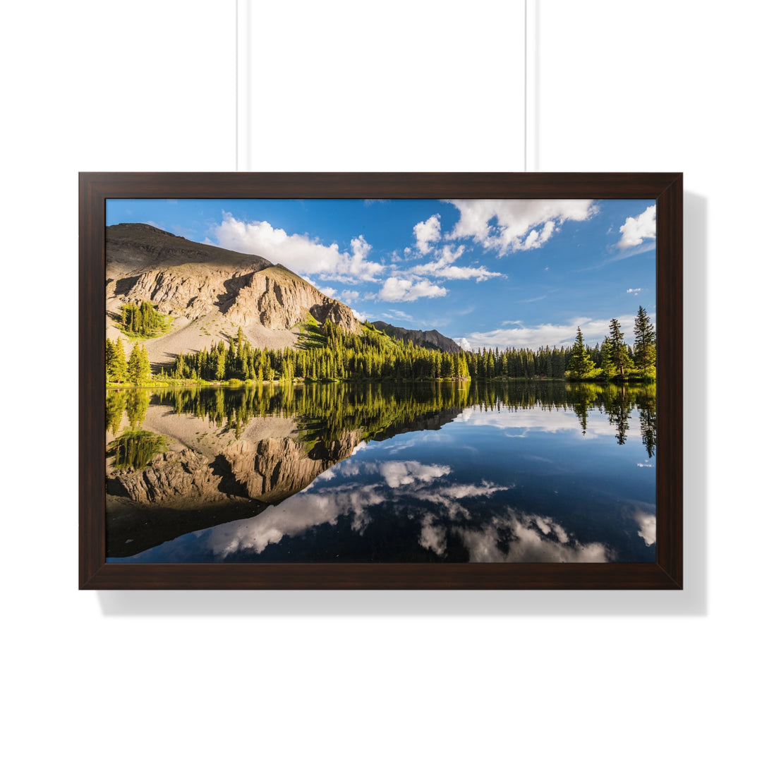 Mountain Scene Reflected - Framed Print