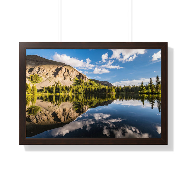 Mountain Scene Reflected - Framed Print