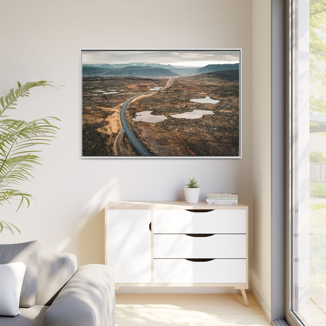 A Road Worth Traveling | Freedom | Framed Matte Canvas Art Print | Elemental Escape Collection