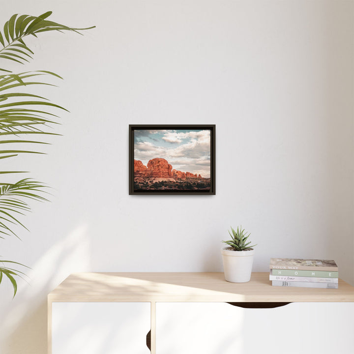 A Desert Sunset | Patience | Framed Matte Canvas Art Print | Elemental Escape Collection