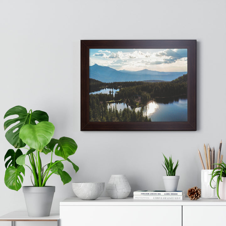 Cool Mountain Lakes - Framed Print