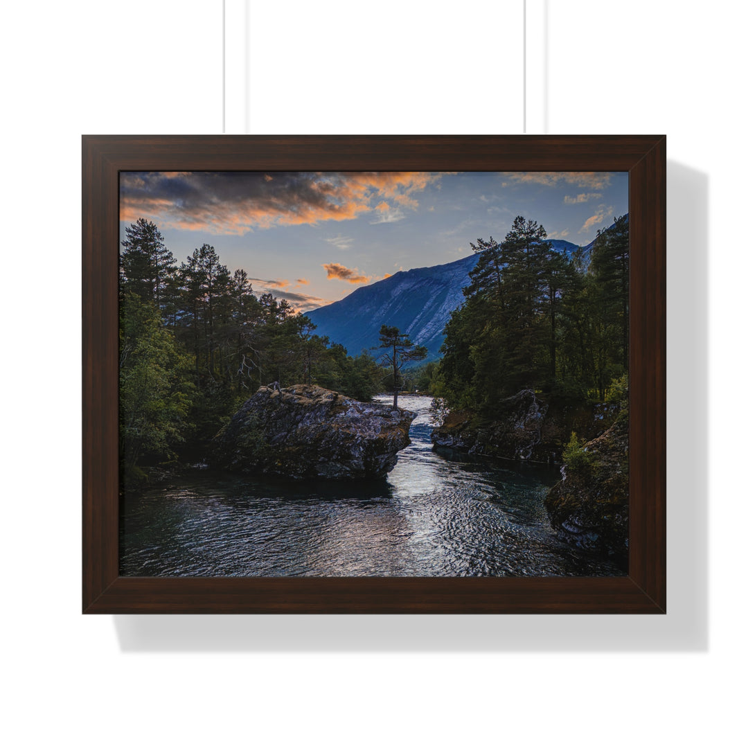 Whispering Waters at Dusk - Framed Print