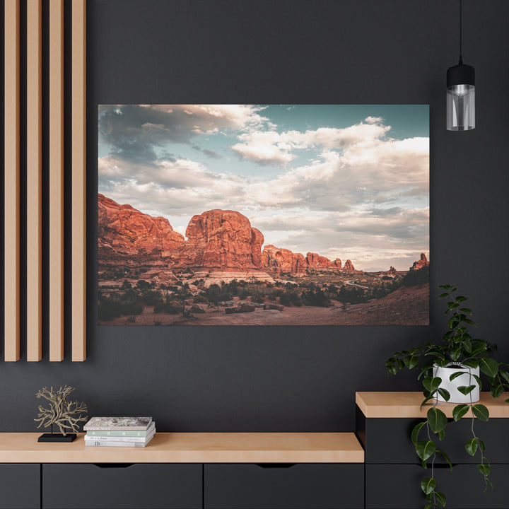A Desert Sunset | Patience | Matte Canvas Art Print | Elemental Escape Collection