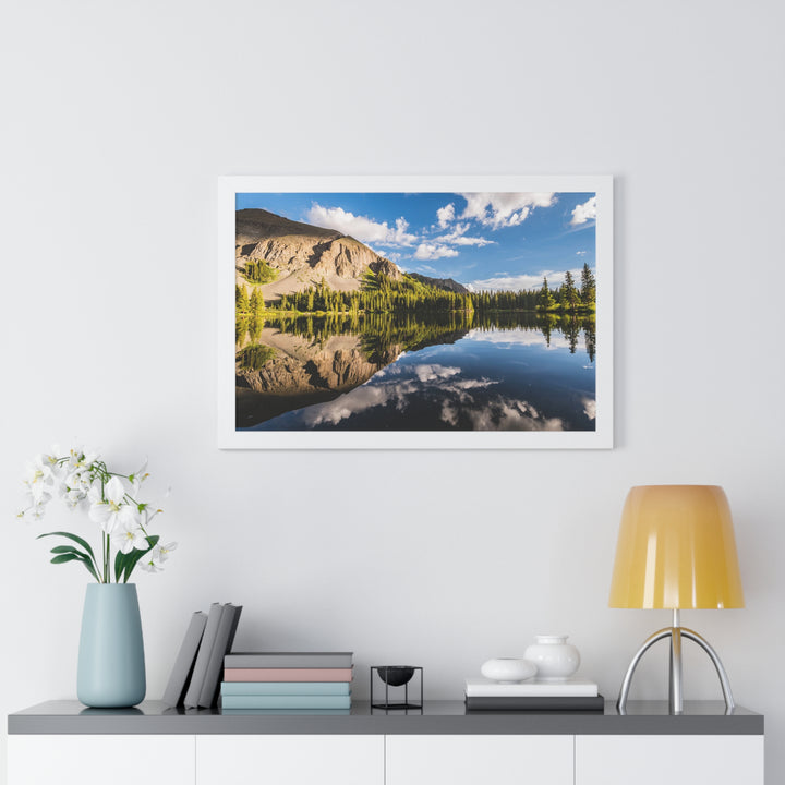 Mountain Scene Reflected - Framed Print