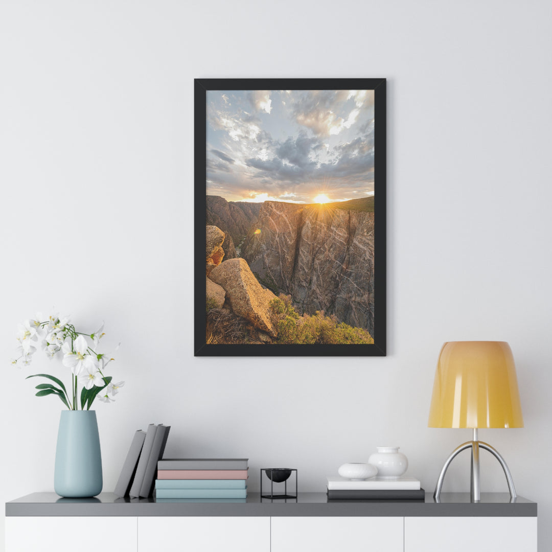 Painted Wall at Sunset Part 2 - Framed Print