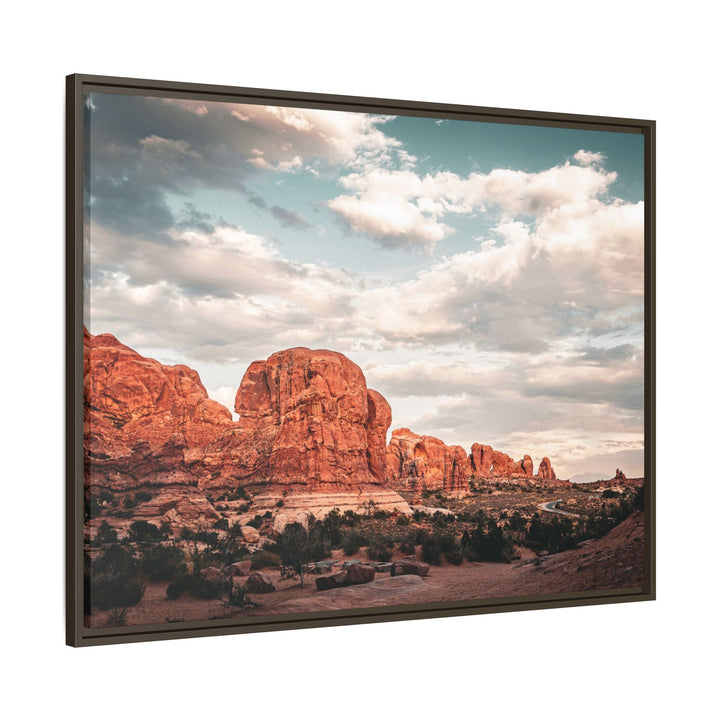 A Desert Sunset | Patience | Framed Matte Canvas Art Print | Elemental Escape Collection