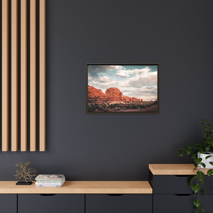 A Desert Sunset | Patience | Framed Matte Canvas Art Print | Elemental Escape Collection