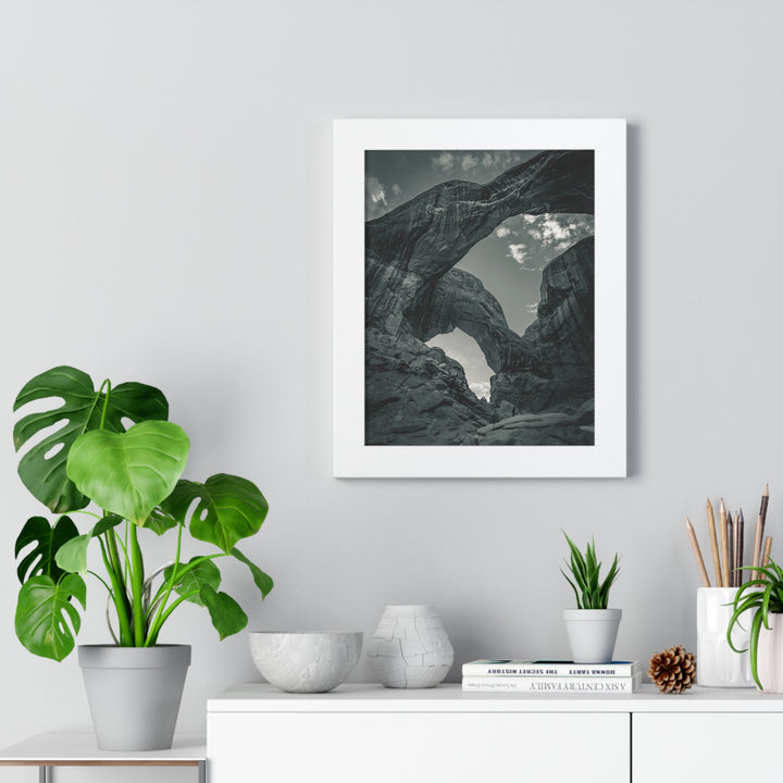 Natural Frames Part 4 in Black and White - Framed Print