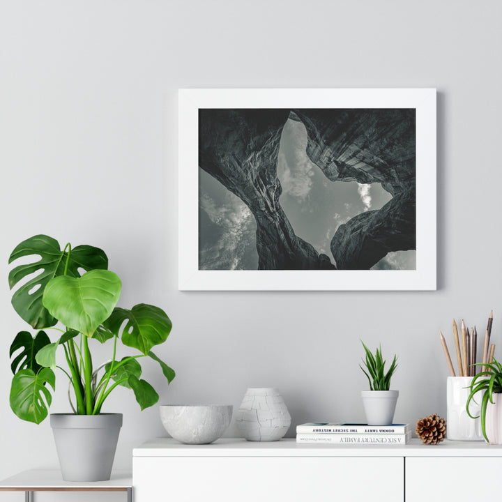 Natural Frames Part 3 in Black and White - Framed Print