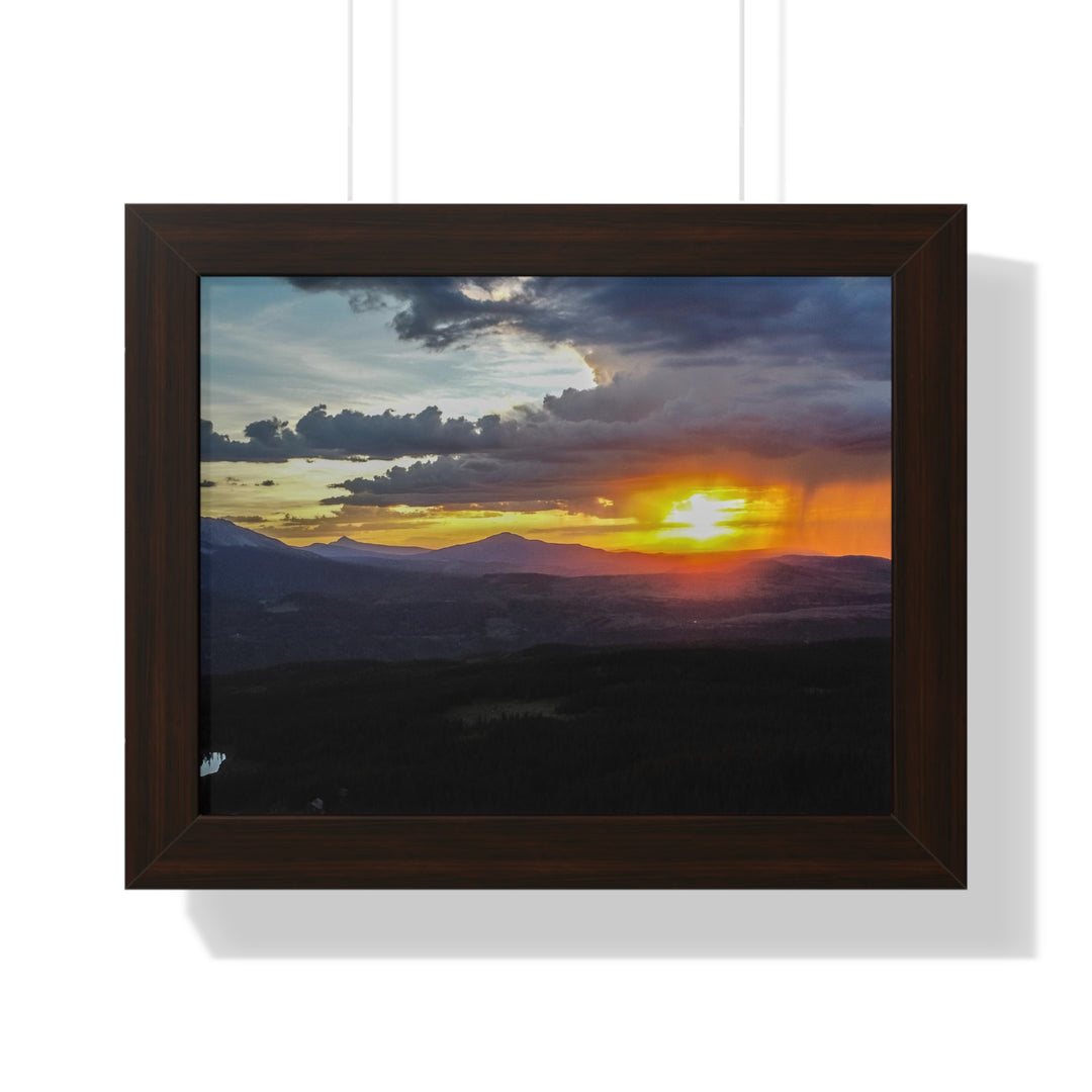 Rainy Sunset - Framed Print