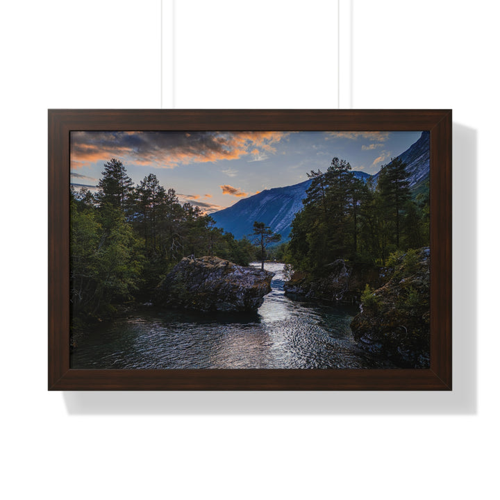 Whispering Waters at Dusk - Framed Print