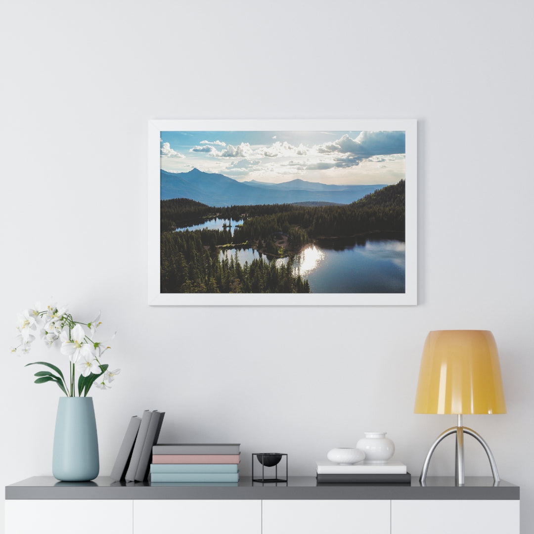 Cool Mountain Lakes - Framed Print