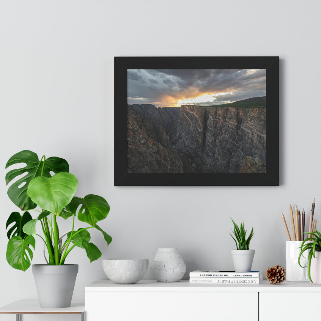 Painted Wall at Sunset Part 1 - Framed Print