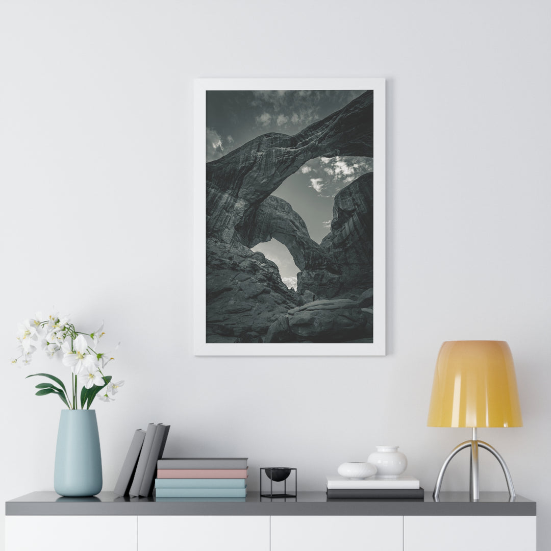 Natural Frames Part 4 in Black and White - Framed Print