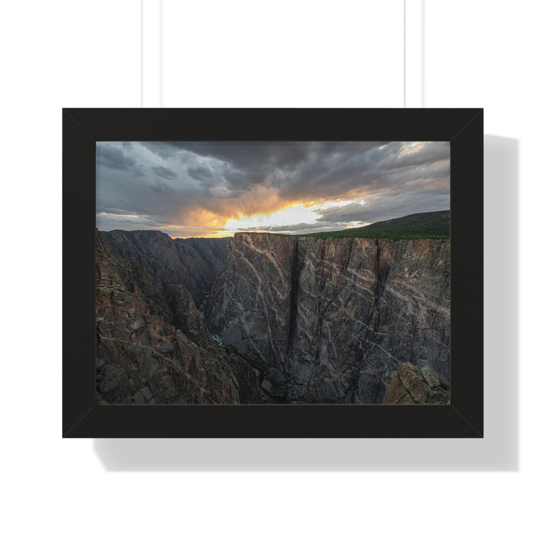 Painted Wall at Sunset Part 1 - Framed Print