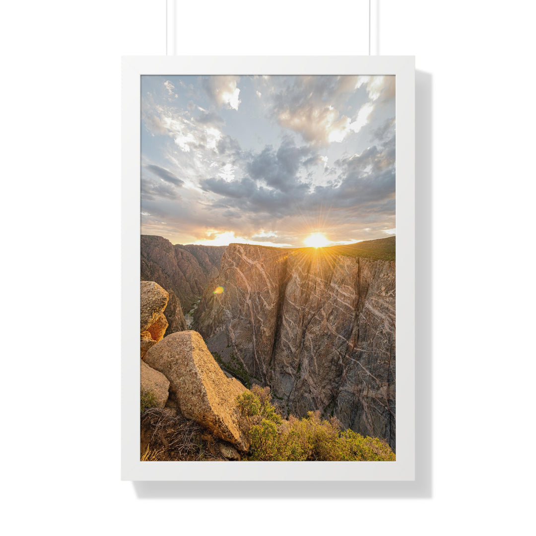 Painted Wall at Sunset Part 2 - Framed Print